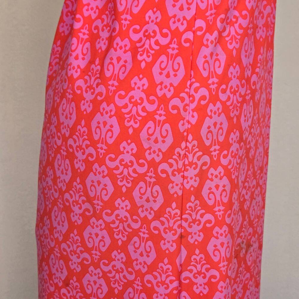 Jude Connally Womens Maxi Dress. Orange Base With Pink Medallion Design. Size XS - Picture 6 of 8